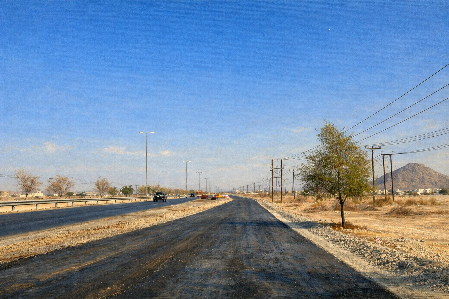 Image of 12% Completion Achieved in the Rehabilitation of the Existing Road from Al Hazm to Al Wushayl