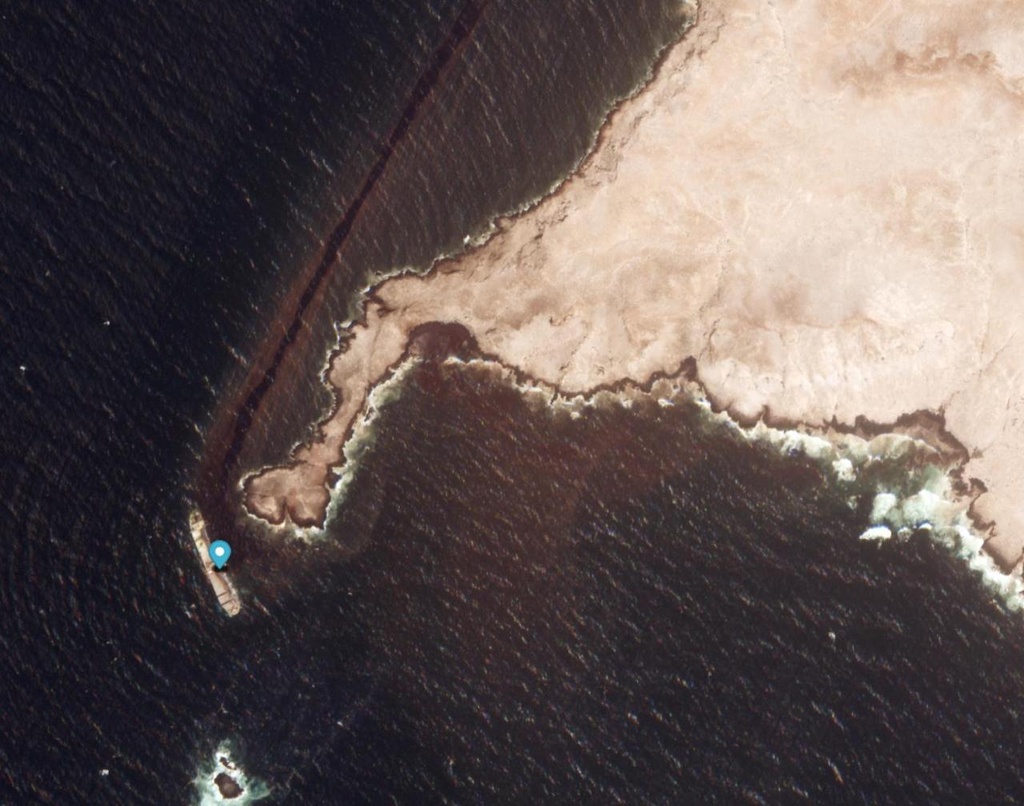 Image of Major Efforts Underway to Mitigate the Potential Environmental Impacts of the Grounded Vessel near the Al Hallaniyat Islands