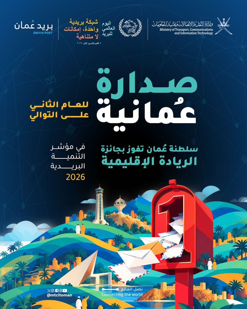 Image of Oman Marks World Post Day, Tops Regional Postal Development Index for Second Consecutive Year
